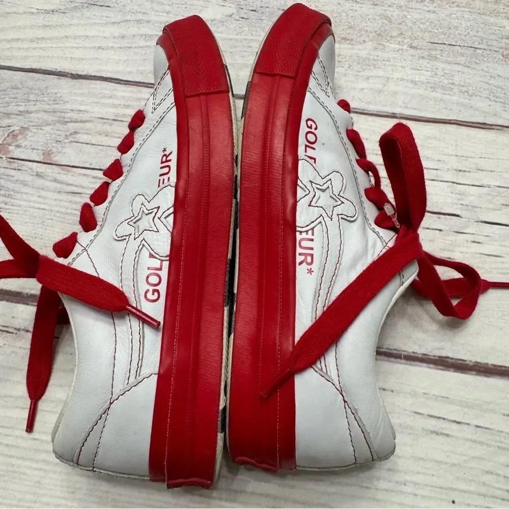 Converse One Star Ox Golf le Fleur Color Block Pack Red White Size 6.5 - Picture 4 of 7